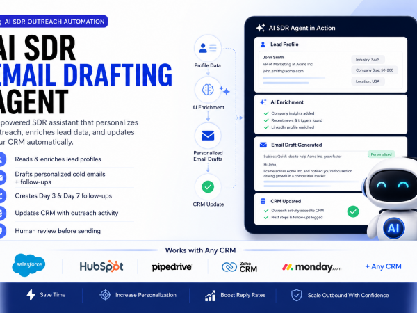 AI SDR Email Drafting Agent for Any CRM by CRM Experts Online