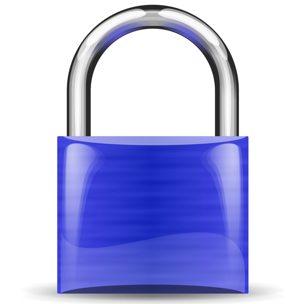 Blue padlock icon representing secure, scoped access control for AI agents connected to a CRM