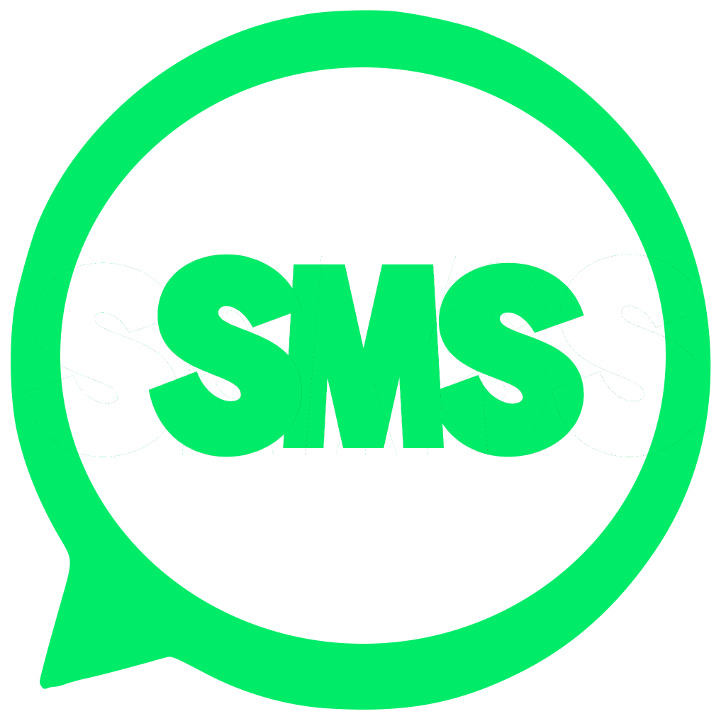 An SMS text message icon representing business text messaging sent from a CRM system